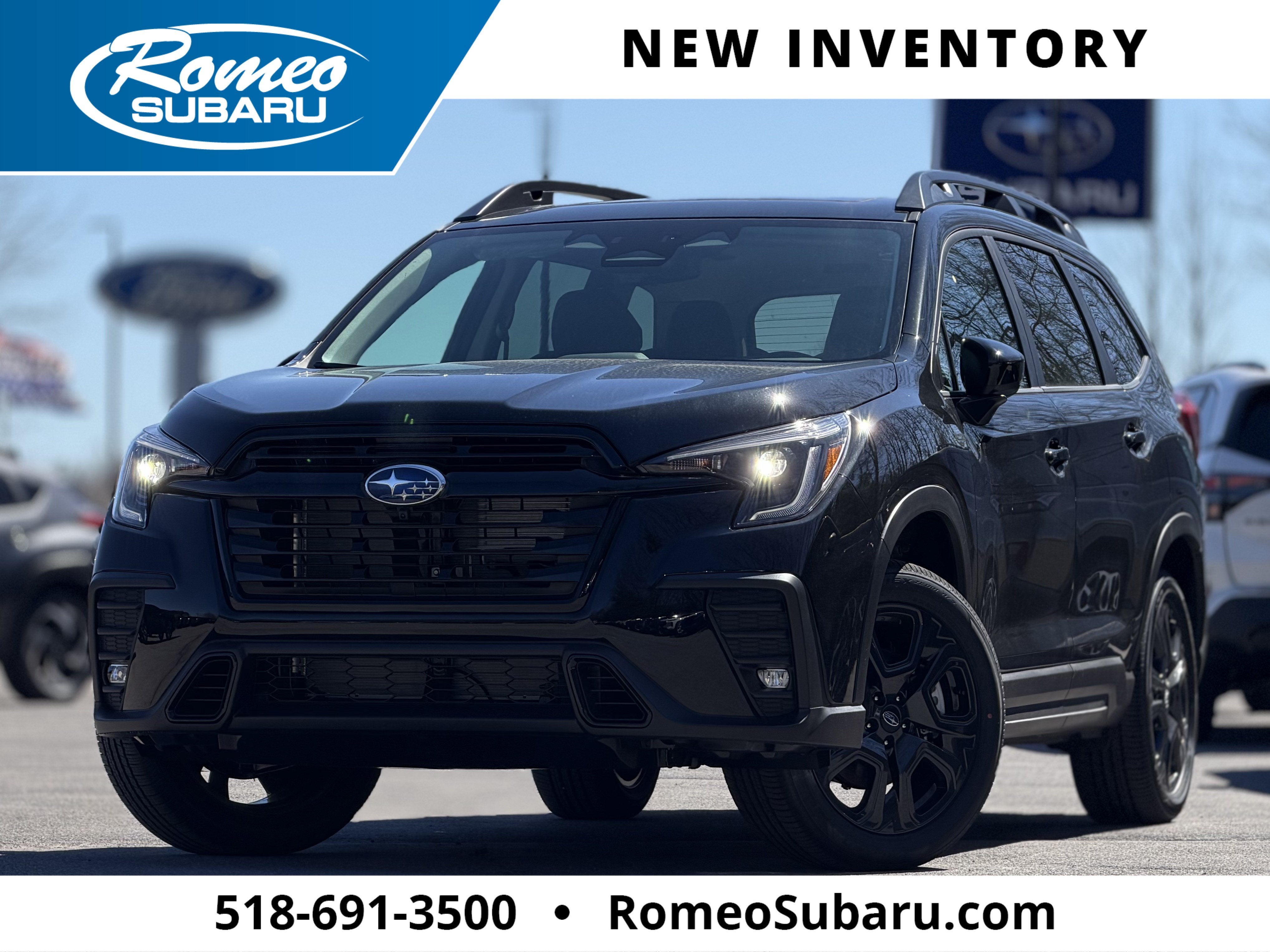 2026 Subaru ASCENT Onyx Edition Touring 7-Passenger in Crystal Black Silica — front three-quarter view