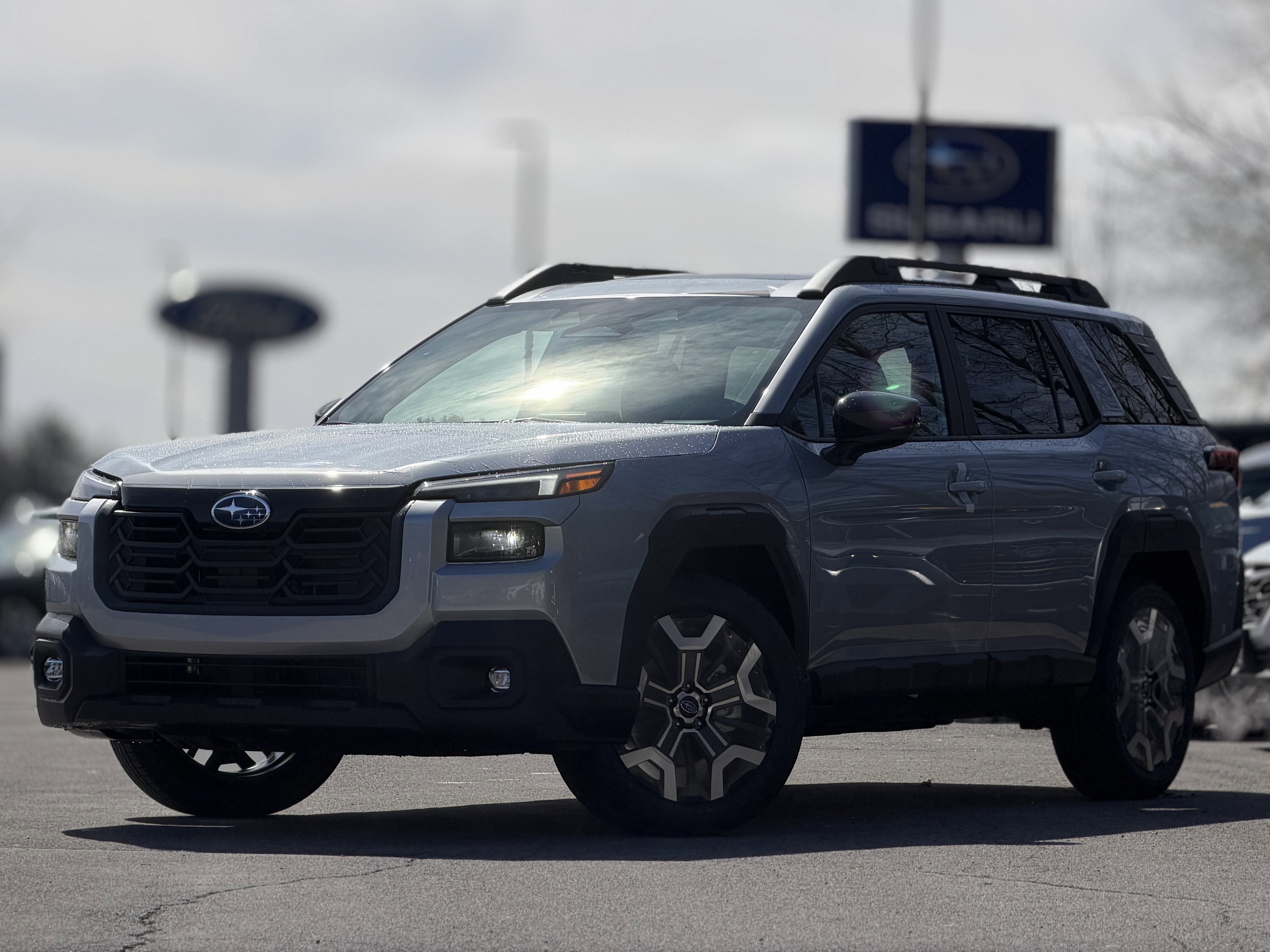 2026 Subaru OUTBACK Touring XT in Ice Silver Metallic — front three-quarter view