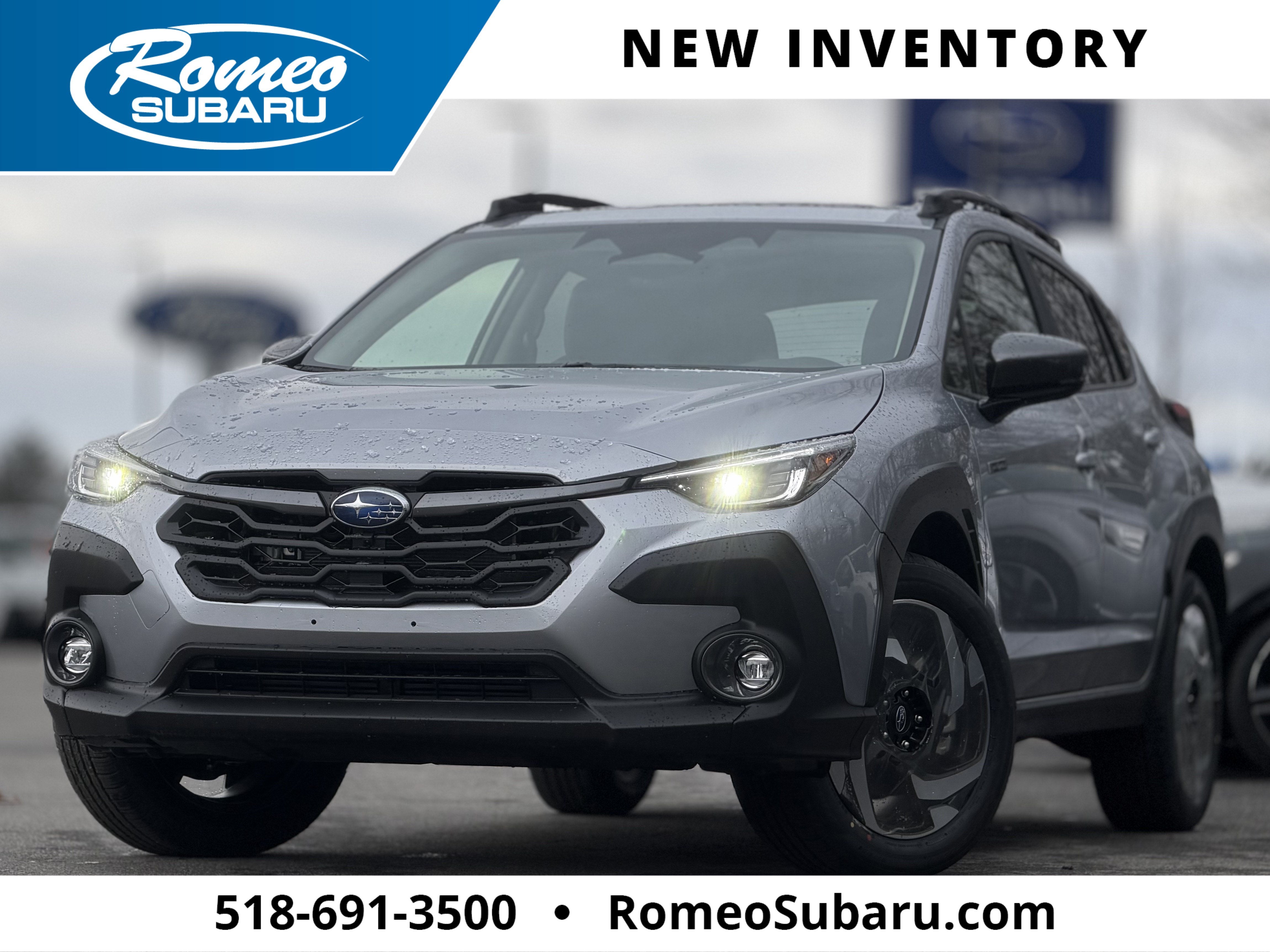 2026 Subaru CROSSTREK Limited Hybrid in Ice Silver Metallic — front three-quarter view