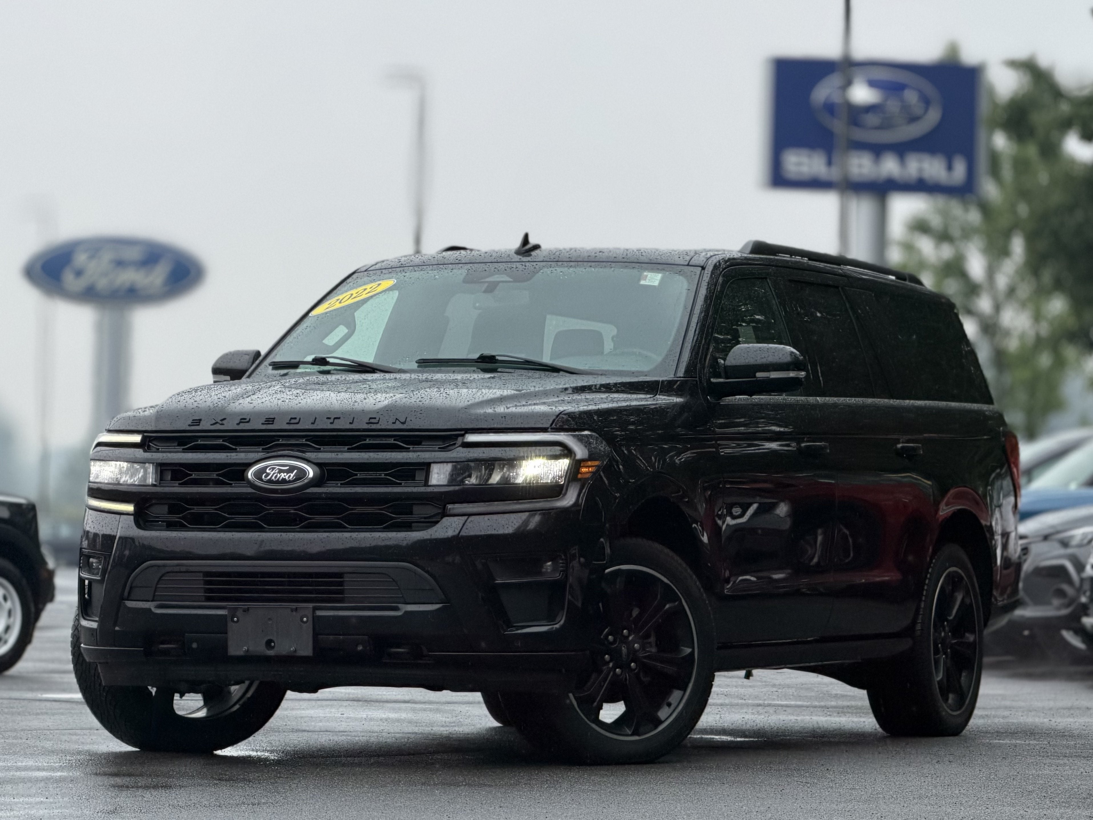 2022 Ford Expedition Max Limited in Black Metallic — front three-quarter view