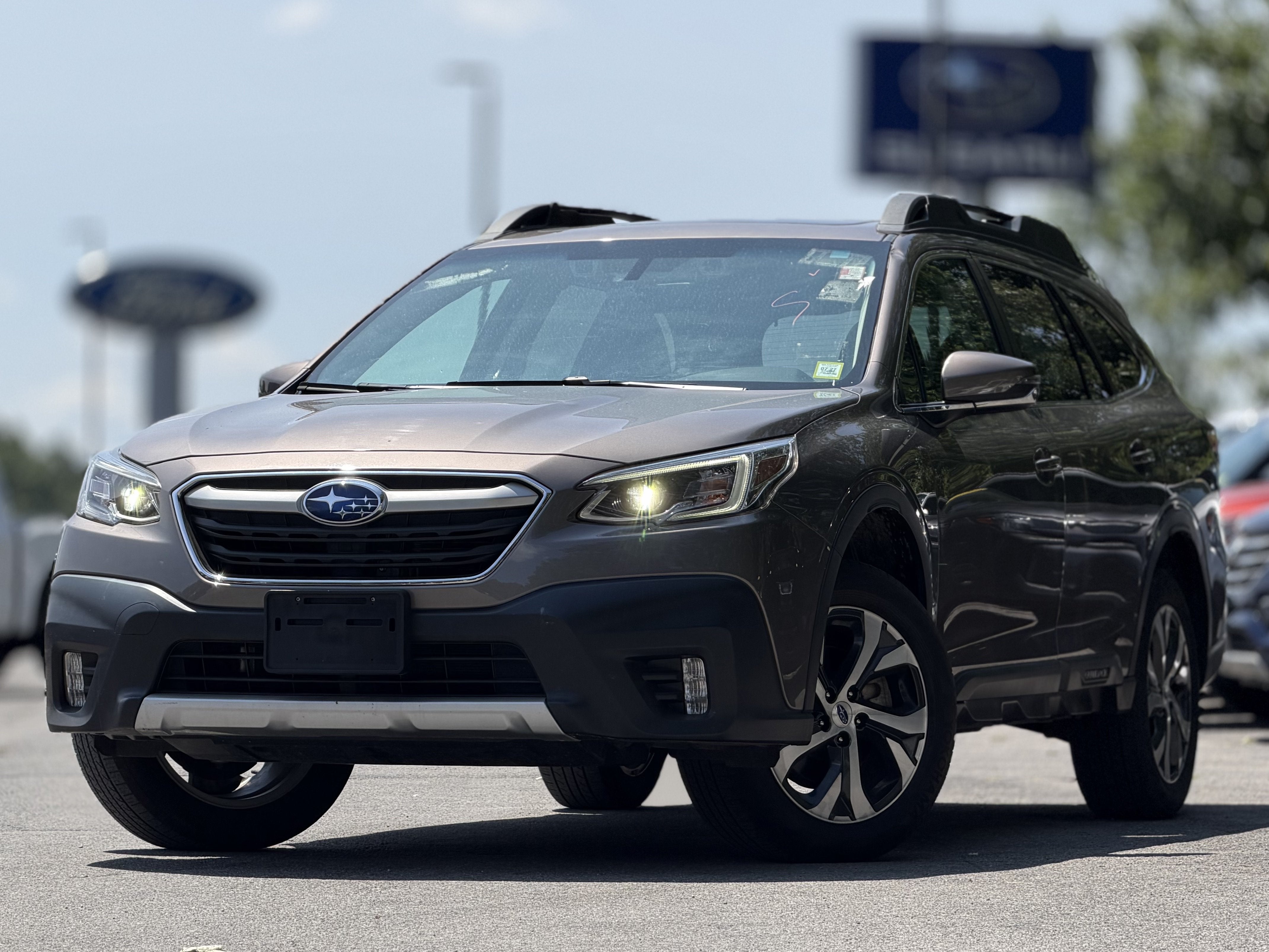 2022 Subaru Outback Limited in Brilliant Bronze Metallic — front three-quarter view