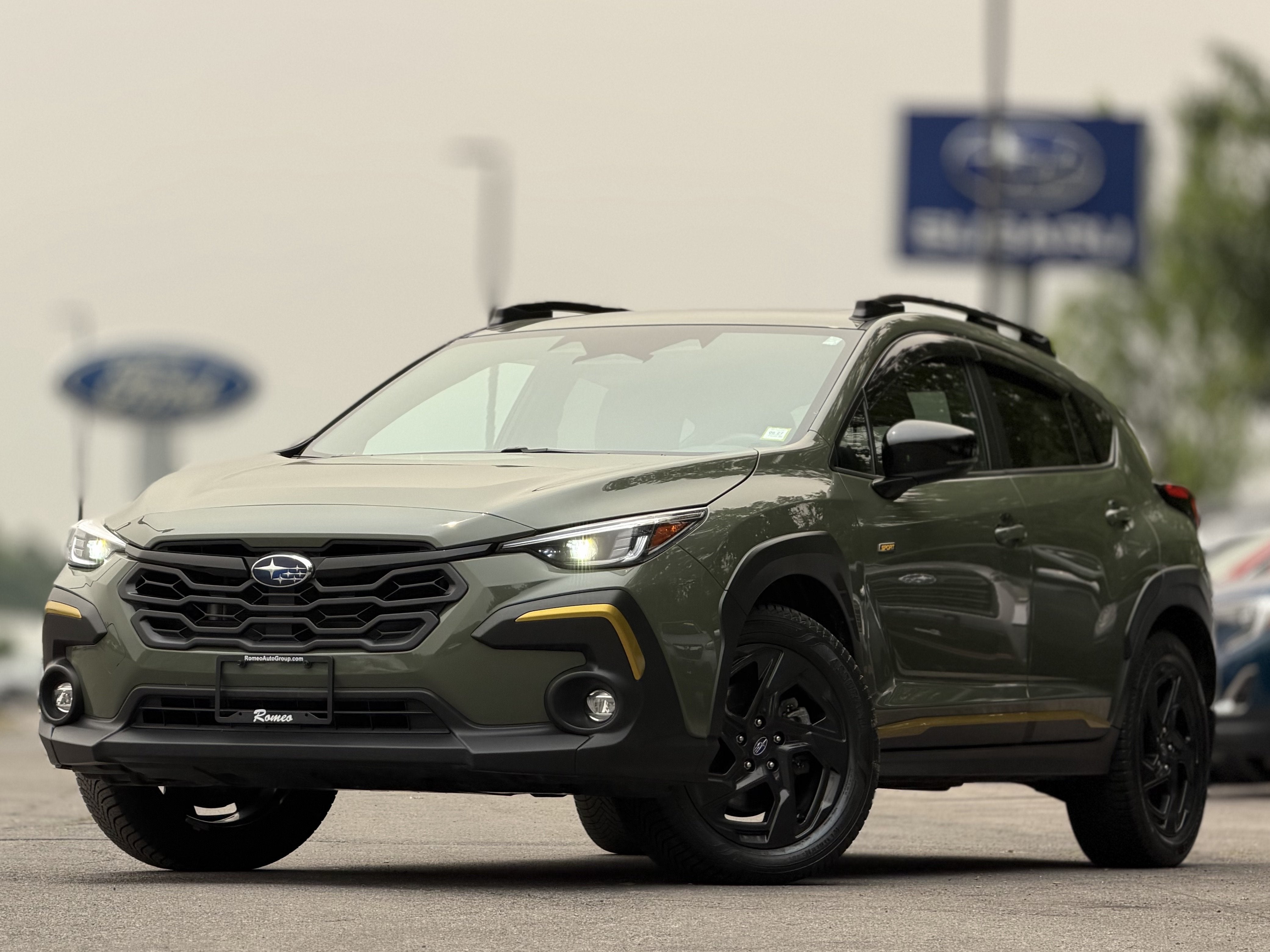 2024 Subaru Crosstrek Sport in Alpine Green — front three-quarter view