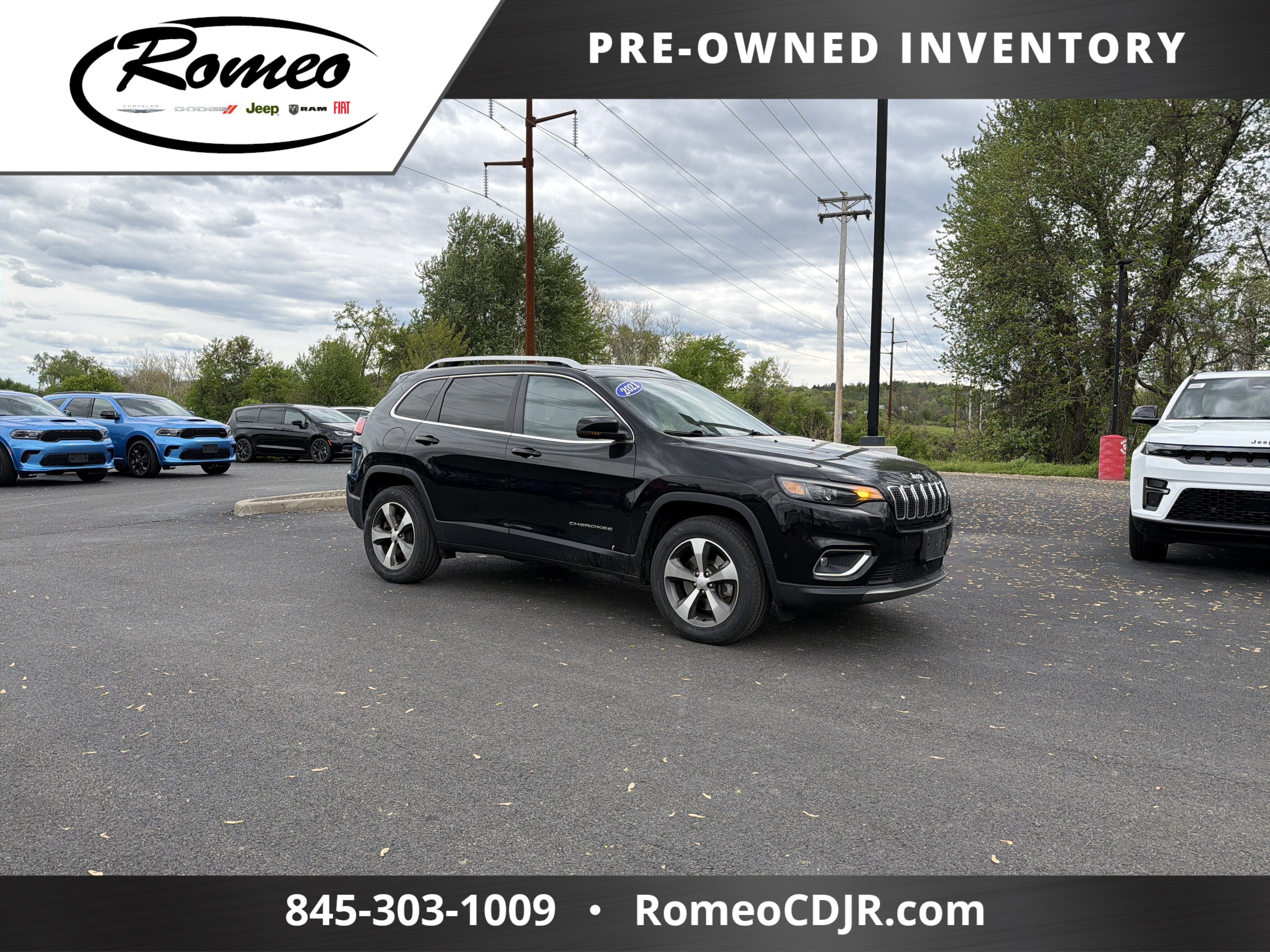 2021 Jeep Cherokee — rear three-quarter view