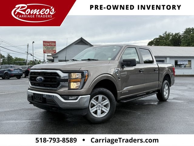 2023 Ford F-150 XLT in Brown — front three-quarter view