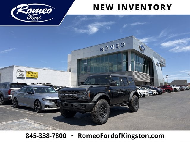 2026 Ford Bronco Badlands in Shadow Black — front three-quarter view