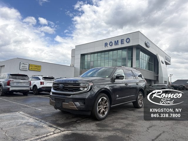 2026 Ford Expedition King Ranch in Dark Matter Gray Metallic — front three-quarter view