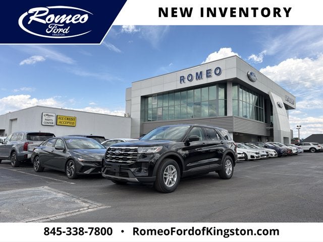 2026 Ford Explorer Active 100A in Agate Black Metallic — front three-quarter view