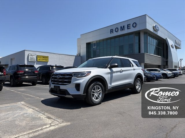 2026 Ford Explorer Active in Space White Metallic — front three-quarter view