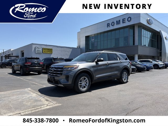 2026 Ford Explorer Active in Carbonized Gray Metallic — front three-quarter view
