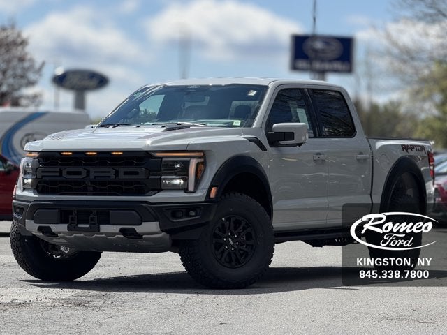 2026 Ford F-150 Raptor in Avalanche — front three-quarter view
