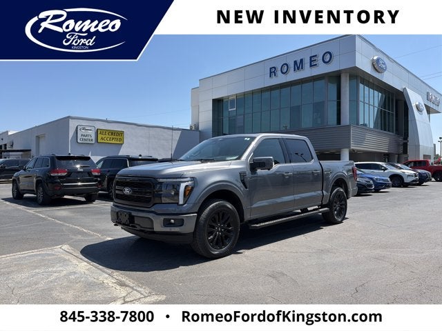 2026 Ford F-150 LARIAT in Gray — front three-quarter view