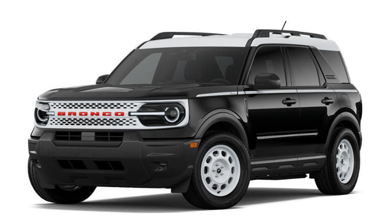 2026 Ford Bronco Sport Heritage in Shadow Black — front three-quarter view
