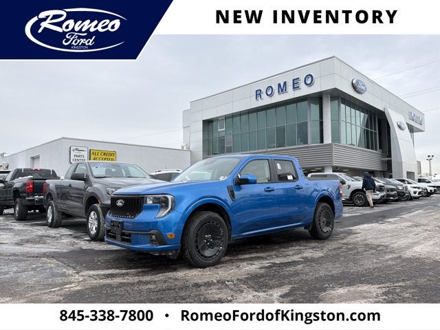 2026 Ford Maverick Lobo in Velocity Blue — front three-quarter view
