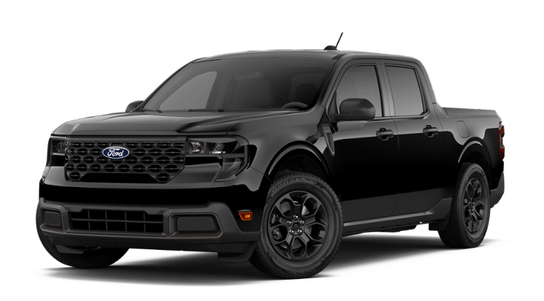 2026 Ford Maverick XLT in Shadow Black — front three-quarter view