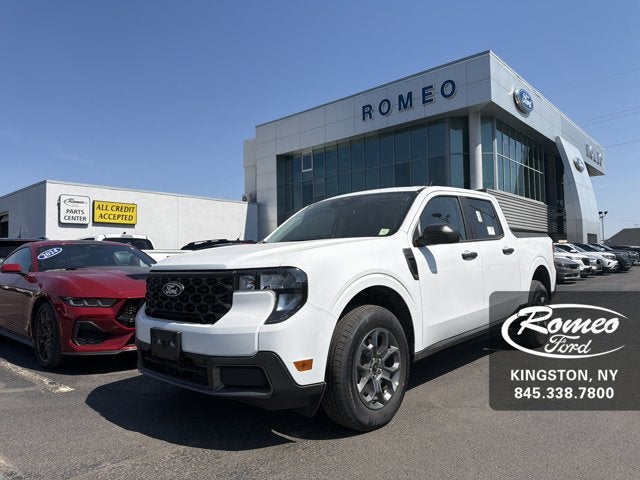 2026 Ford Maverick XLT in Oxford White — front three-quarter view