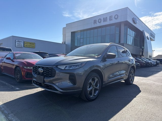 2024 Ford Escape ST-Line in Gray Metallic — front three-quarter view