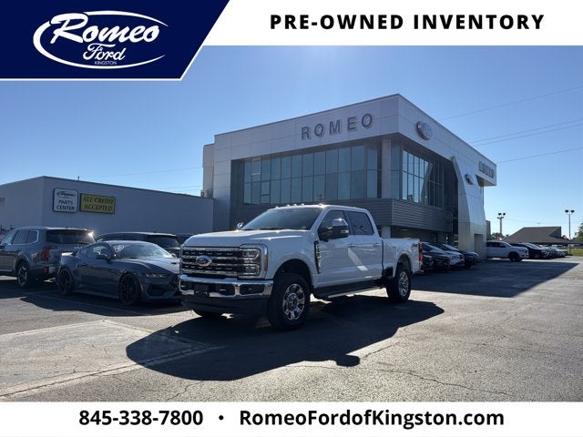 2023 Ford F-250SD Lariat in Oxford White — front three-quarter view