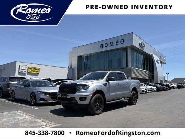 2023 Ford Ranger XLT in Silver Metallic — front three-quarter view