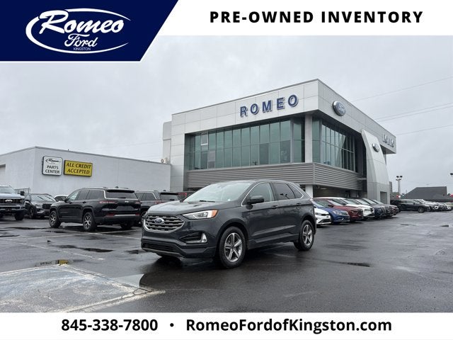 2021 Ford Edge SEL in Gray — front three-quarter view